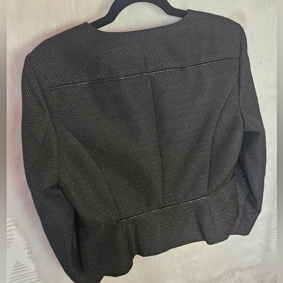 Calvin Klein Classic Black and Gold Zip Blazer - Picture 4 of 8